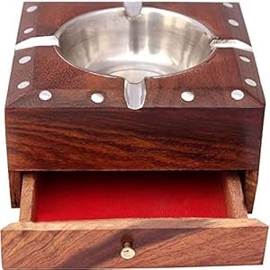 ADNANCRAFTS Wooden Cigarette Ash Tray