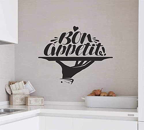 Bon Appetite Wall Stickers for Home Restaurant Hotel Kitchen Decor L x H 55 x 45 Cms