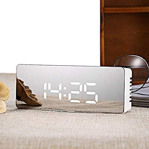 Buffy Plastic Digital Clock with Dual Power Option (White_3.5 Inch X 6.2 Inch X 1.9 Inch)