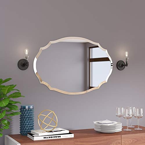 SDG Frameless Cuban Mirror N53 (18 x 24 Inch. with Beveled Edges, Suitable for Living/Bathroom)