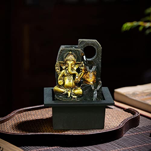 CALANDIS® Ganesha Statues Indoor Tabletop Fountain Collectibles Decorative Gift 16.5cmx13cmx21cm'