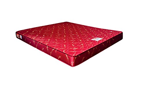 Coirfit Twin DLX Double Zone Sleeping 5' Inch Queen Size High Resilience (HR) Foam Mattress (75 x 60 x 5, Maroon)