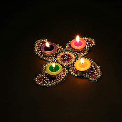 Veteran Wax Tea Light Multicolour Candle for Diwali Decoration Home Decoration (Set of 200, Unscented )(V-Tealights-055)