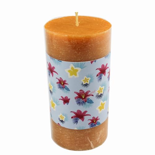 Treasure Hunt® Brushed Textured Pillar Candle Large Mogra Fragrances for Gift & Home Décor