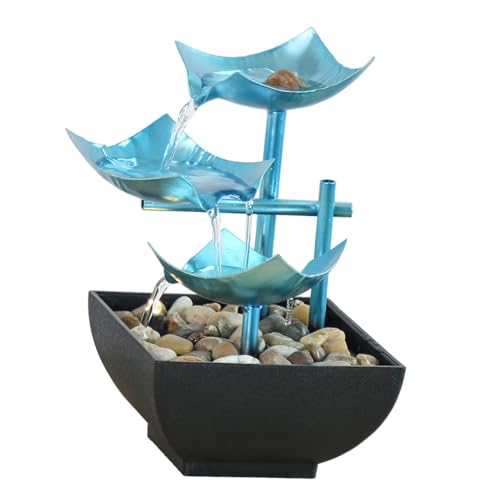 ATORSE® Tiered Water Fountain Decoration Circulates Water Flowing Waterfall Fountain