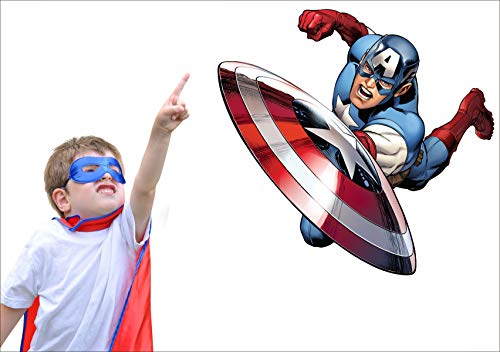 Captain America Self Adhesive VinylWaterproof Decorative Wall Stickers for Hall, Bedroom, Kitchen and Furniture