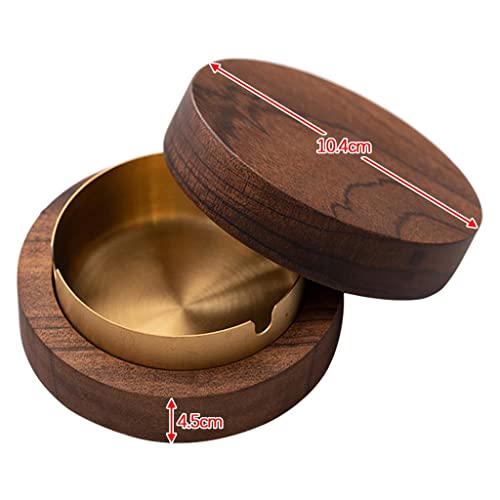 CALANDIS Cute Ash Tray Easy Clean Waterproof for Friends Gifts Parties Cafes Hotel Gold