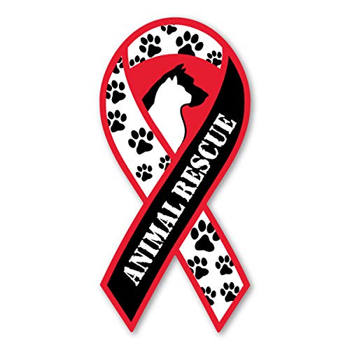 Animal Rescue Awareness Ribbon Magnet