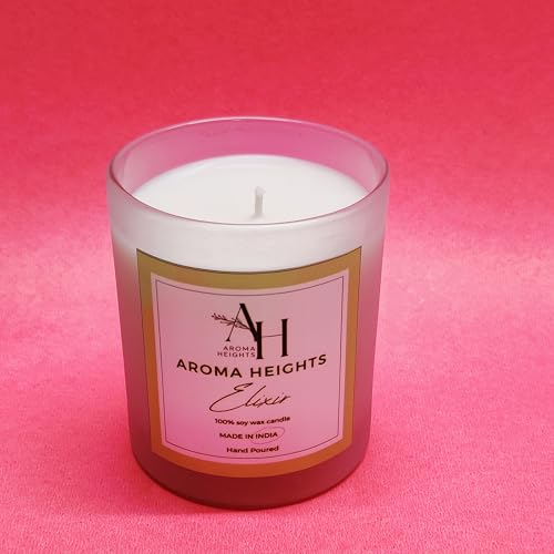 Aroma Heights Lemongrass Scented Candle | White Jar | 100% Soy Wax Candle for Home Decor & Aromatherapy | 160 GMS | Burn Time Upto 70 Hours | Best Fragrance Candle for Gifting