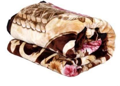 ELSTONE HOME Floral Double Mink Blanket (Microfiber, Multicolor)