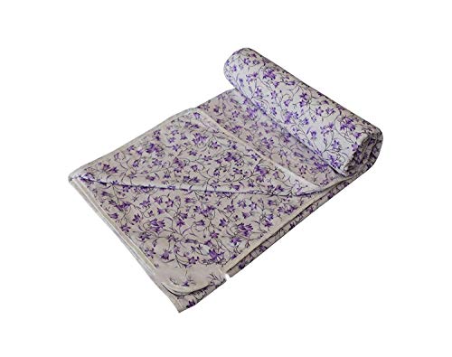 GENERIC 100% Cotton Summer Double Bed Reversible Blanket A/C Dohar (Parpal malmal, Double)