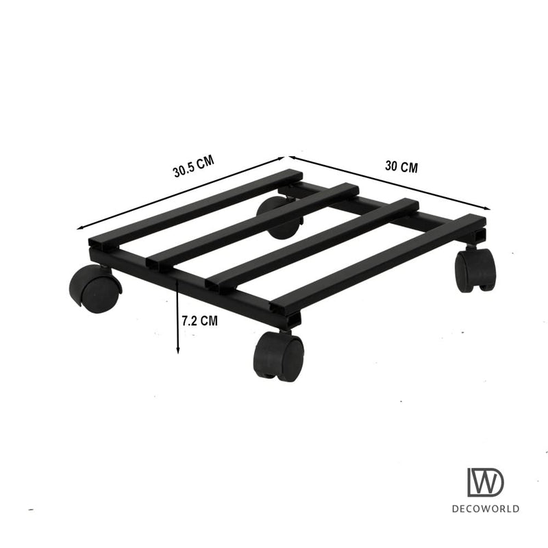 DECOWORLD || Plant Stand with Wheels || Planter Stand with Wheels for Flower Pots and Plant Pots|| ( Set of 2)