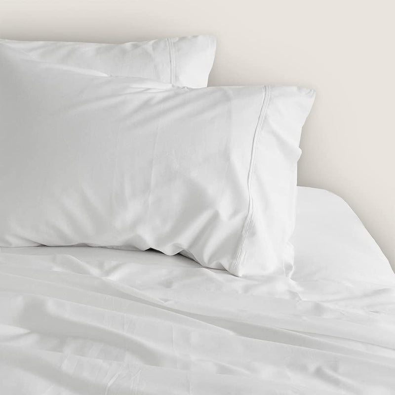 Cottington Lane Flat Bedsheets Sheet with 2 Pillow Cover - Bedsheet | Bedsheets | Bed Sheet | King Size Bed - White Solid_102x108