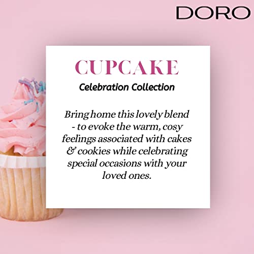 Doro Aromatic Premium Soy Wax Candle, Dull Pink, Burn time 25-30 hrs, Double Wick (Cupcake -Celebration Collection)