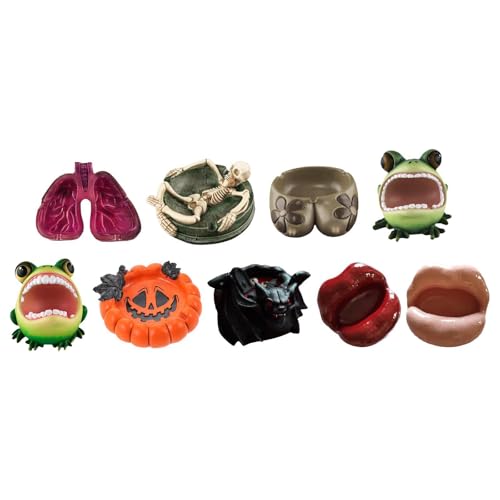 Ashtray Statue Office Unique Collectible Tabletop Crafts Figurine Decoration 14x10.5 cm Lung Shape