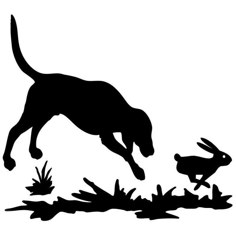 GADGETS WRAP Vinyl Wall Decal Sticker Rabbit and Dog Decal Hunting Window Vinyl Stickers