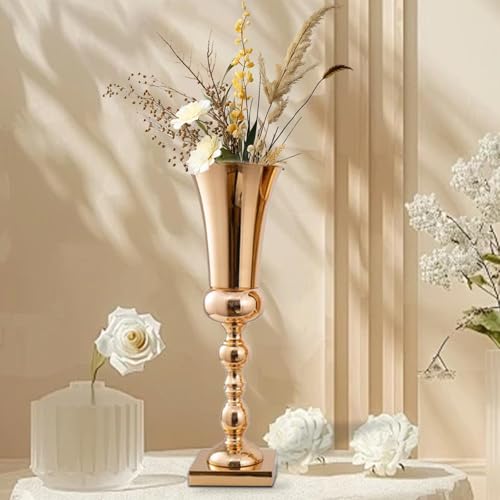 CALANDIS™ Centerpieces Vase Wedding Flower Trumpet Vase for Anniversary Table Birthday 15x19x54cm | Vases | Home Dacor