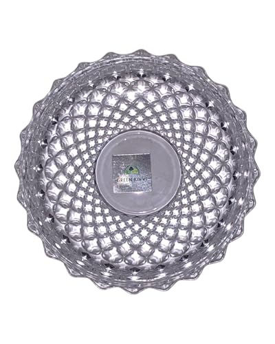 Samogrik Glass Decorative Ashtray with Intricate Floral Pattern