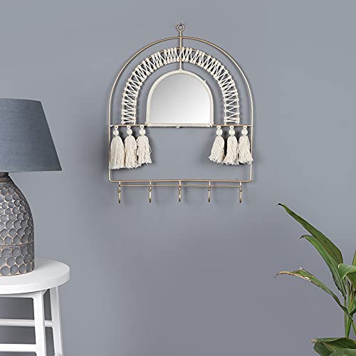 The Decor Mart Hanging Bohemian Mirror with Hooks