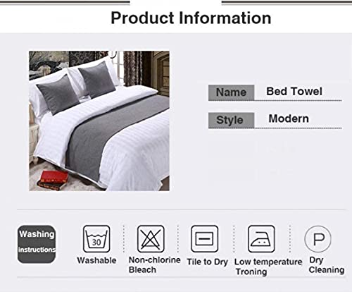 QFWMCW Hotel Bedding Bed Runners Scarves Queen Size Modern Bed Spread with Matching Pillows Home Bedding Decoration No Fading King Size