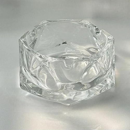 SHUBNALI Glass Ashtray Modern Craft Luxury Gift Ash Tray Holder for Home Tabletop color A