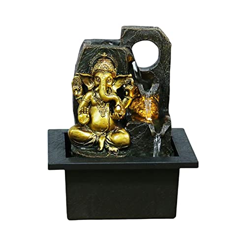 CALANDIS® Ganesha Statues Indoor Tabletop Fountain Collectibles Decorative Gift 16.5cmx13cmx21cm'