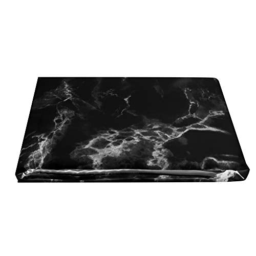 Fitted Bed Sheets, Skin-Friendly Breathable Fitted Sheet Marbled Pattern for Bed for Home(Marble-Black)