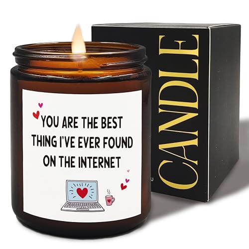 XUISWELL You are The Best Thing I've Ever Found on The Internet Scented Jar Candles, Valentine's Day Gifts for Him Her, Anniversary Birthday Gifts for Husband Wife Boyfriend Girlfriend, Couple Gifts