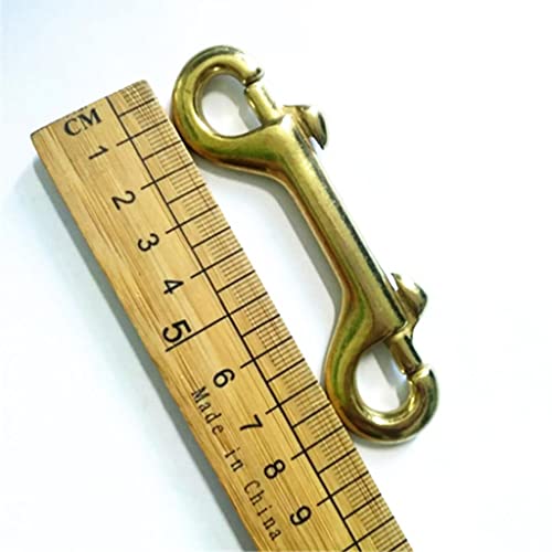 bnf® Double End Clip Snap Hook Brass Heavy Duty 3.5" for Luggage Strap Keychain | Water Sports | Scuba & Snorkeling | Other Scuba & Snorkeling