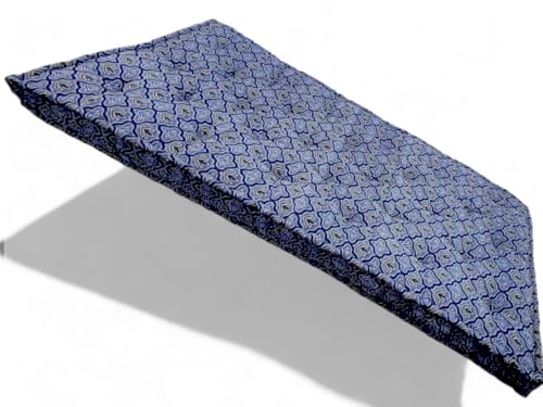 Adim's Soft Cotton Box Quilt Mattress | Mattress Offers a Combination of Comfort, Durability and Style,Making it an Excellent Choice for a restful Night's Sleep.(78X72 X5 Inches) Blue Jacquard Design