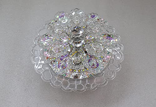 swanart 10 Watts Chandelier & Wall Light Multicolour, Round(Corded Electric, Crystal) (‎Design 1)