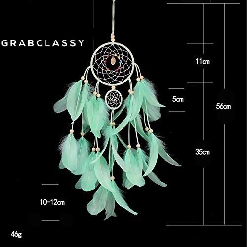 Grab Classy Cotton Dream Catcher (4.7 x 13.8 inch, Light Green)