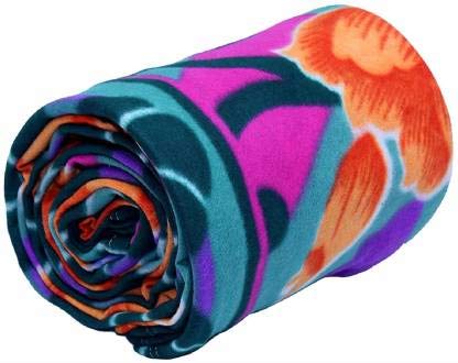 BAVA Multipurpose Light Weight Polar Fleece Single Bed AC Blanket Assorted, 60x90 Inch