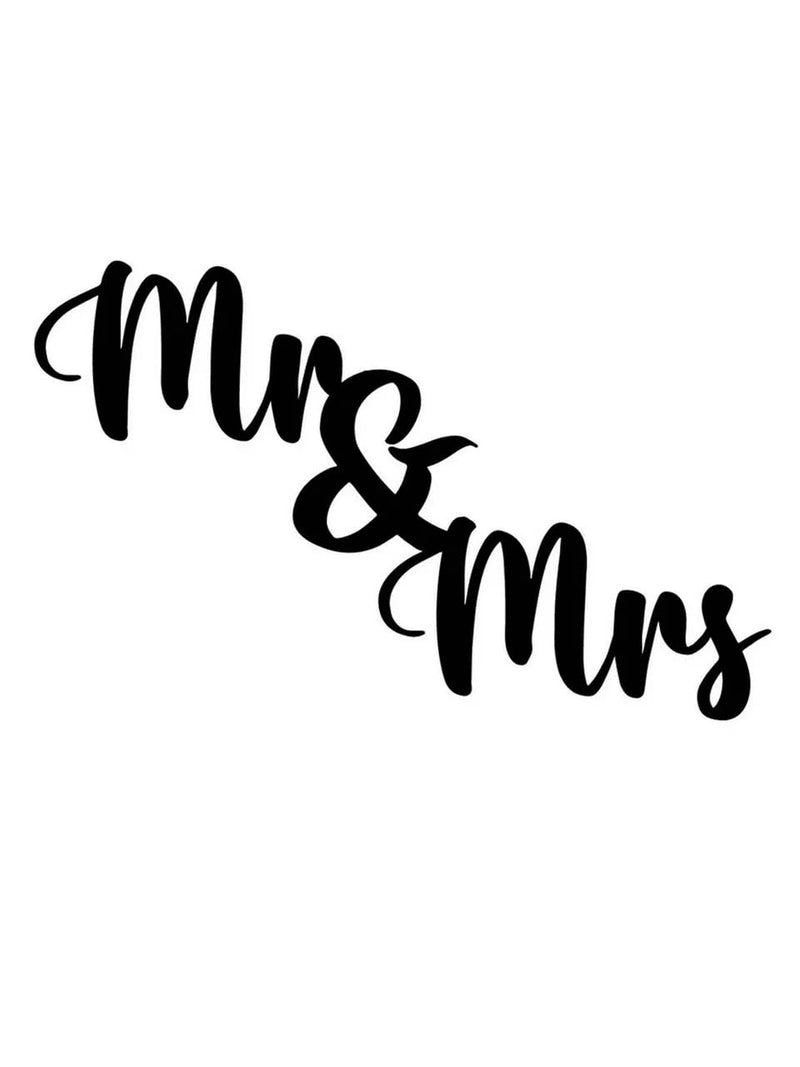 VVWV Mr & Mrs Wall Stickers for Bedroom Living Room Kids Room Home & Kitchen Decor L x H 16 x 10 Inch