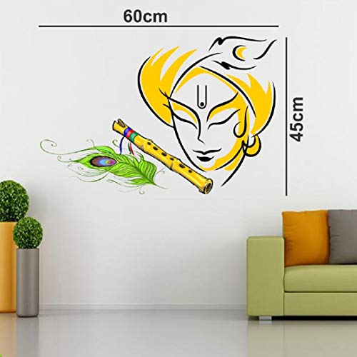 Krishna Self Adhesive VinylWaterproof Decorative Wall Stickers for Hall, Bedroom, Kitchen and Furniture