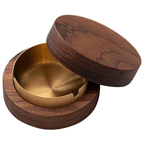 CALANDIS Cute Ash Tray Easy Clean Waterproof for Friends Gifts Parties Cafes Hotel Gold