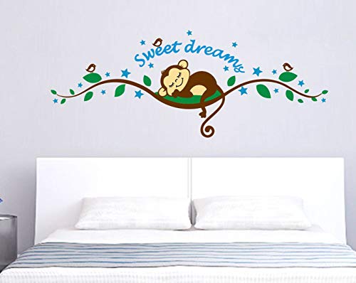 Sweet Monkey Self Adhesive VinylWaterproof Decorative Wall Stickers for Hall, Bedroom, Kitchen and Furniture