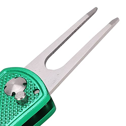 Green Fork, Great Rust‑Resistant Divot Repair Tool for Repair Courses(Green)