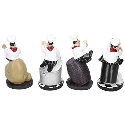 Chef Figurine, Handmade Beautiful Restaurant Decor, Cute 4 Kinds for Restaurant Home