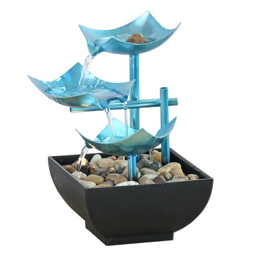 ATORSE® Tiered Water Fountain Decoration Circulates Water Flowing Waterfall Fountain