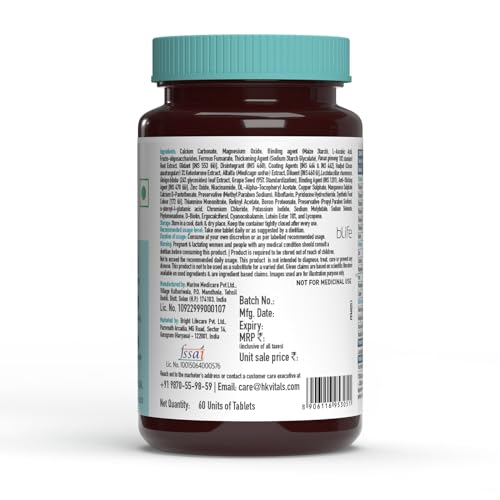 HealthKart HK Vitals Multivitamin with Probiotics, Vitamin C, Vitamin B, Vitamin D, & Zinc, Supports Immunity and Gut Health, For Men and Women, 60 Multivitamin Tablets