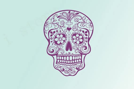 GADGETS WRAP Wall Decal Vinyl Sticker Wall Decoration - Skull Wall