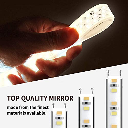 TINITALO Rectangular LED Mirror for Bathroom with Back Light, Touch Sensor, and 3 Light Effects (LED-TIN-2, 24 x 36 Inch)