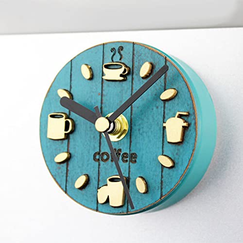 CALANDIS Fridge Sticker Clock Sticker Coffee Pattern Decorative for Kitchen