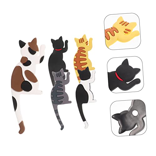 Alipis 5pcs Cat Magnetic Hook Magnet Animals Magnetic Hooks Home Decoration Cute Pet Hooks Magnetic Hooks for Magnetic Hangers Fridge Magnetic Hooks Hanging Hook Refrigerator Hooks Ledge