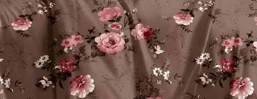 Polycotton 3D Floral Printed Double Bedsheet with 2 Pillow Covers, 110 TC