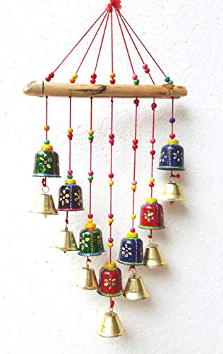 Brothers Creation Handcrafted Rajasthani Bells Design Wall Hanging Decorative wind chimes home Décor