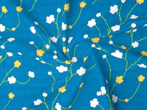 Delight Zone Prime Collection 160TC Supersoft Glace Cotton Single Bedsheet with 1 Pillow Cover (Multicolour, Size 60 x 90 Inch) - Blue Bail-Single