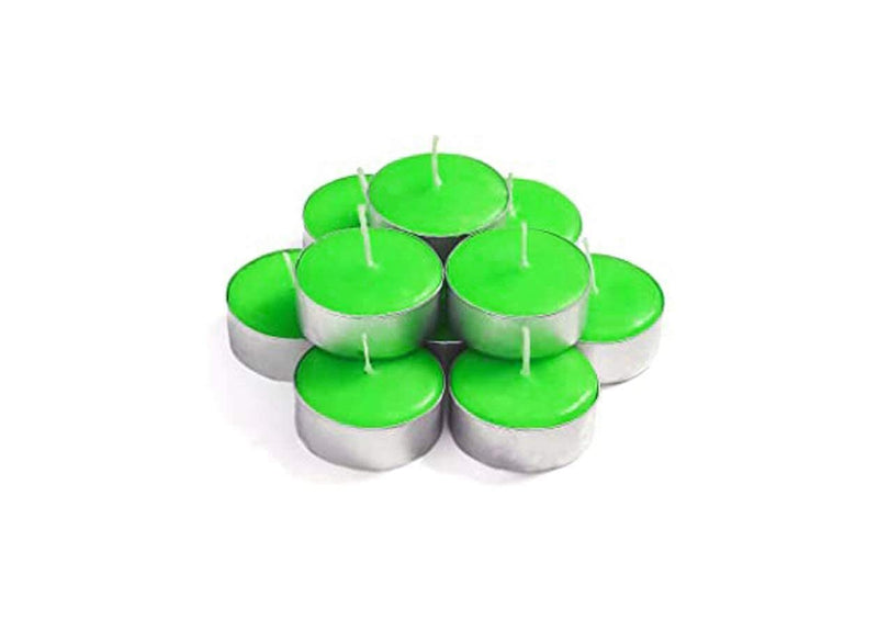 atorakushon Smokeless Scented 80 Pieces Green Tealight t-lite Floating Candle Decorate Diwali Party Home Decoration