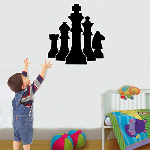 Advait Designs Multicolor Chess Wall Sticker for Room, Office, Cafe (61CmX58Cm)